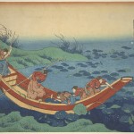 Poem by Bunya no Asayasu by Hokusai