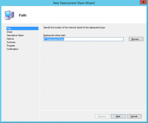 New Deployment Share Path